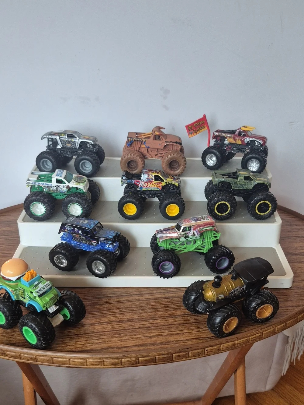 Preowned Assorted Monster Trucks  - Multicolor Lot Of 10 Diecast Nice Condition